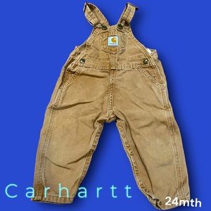 Tan carhartt baby overalls 24mth